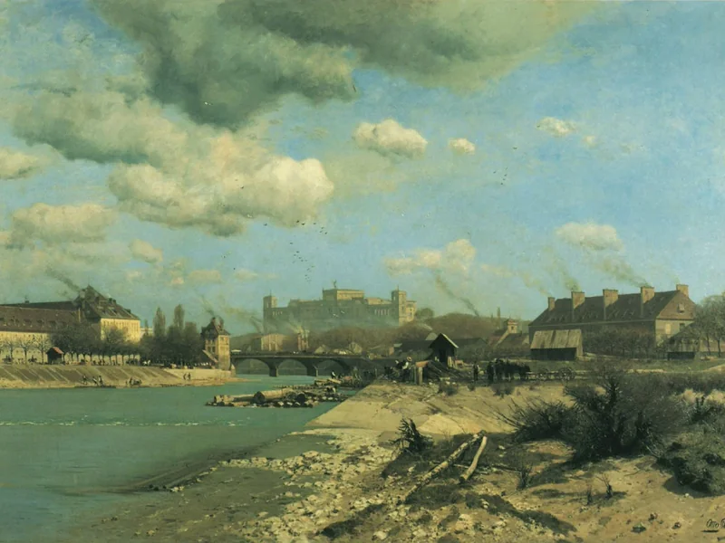 1855-Otto Strützel - Il vecchio ponte interno di Ludwig